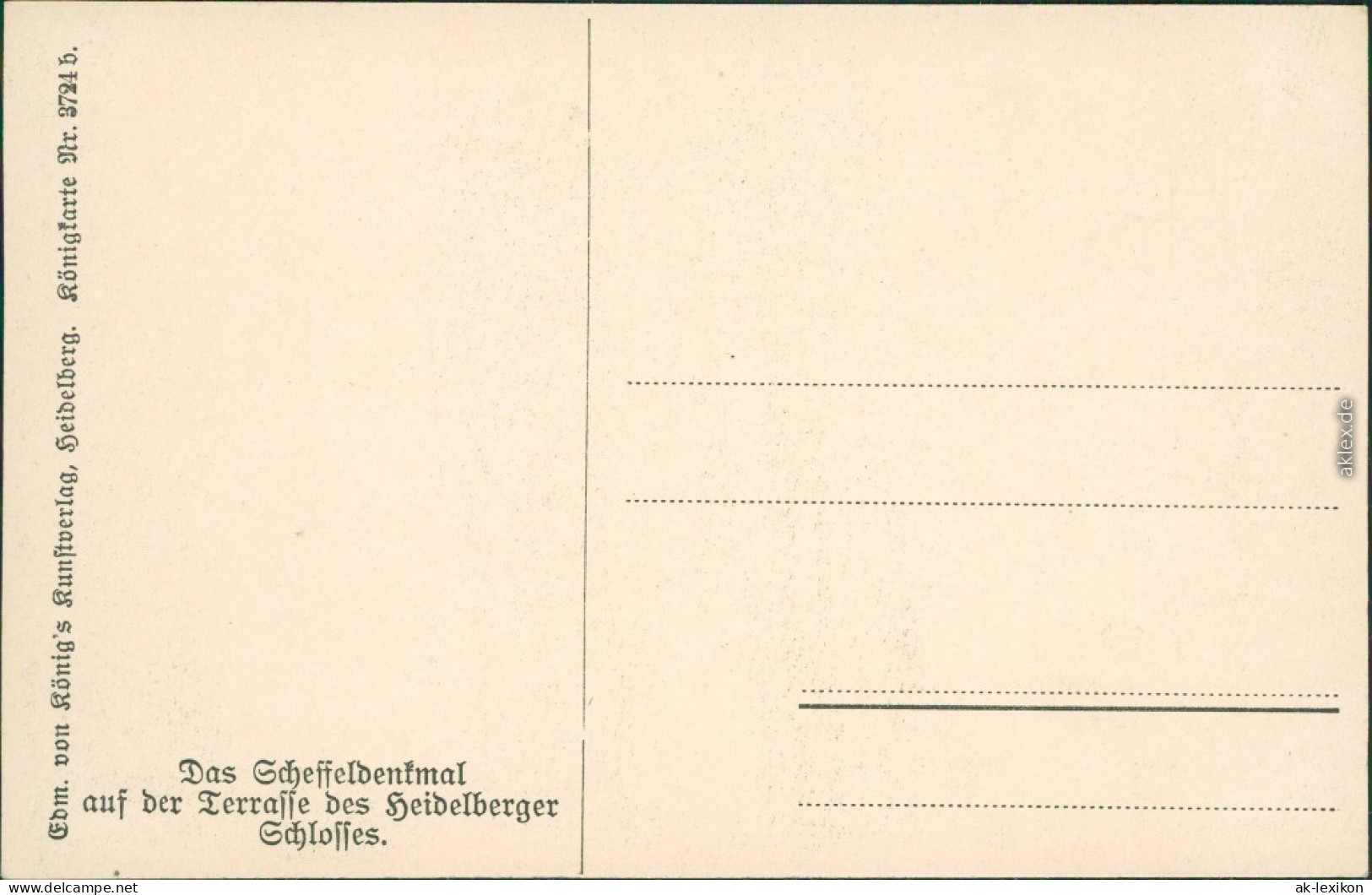 Heidelberg Scheffel-Denkmal Auf Terrasse Des Heidelberger Schlosses 1916 - Heidelberg
