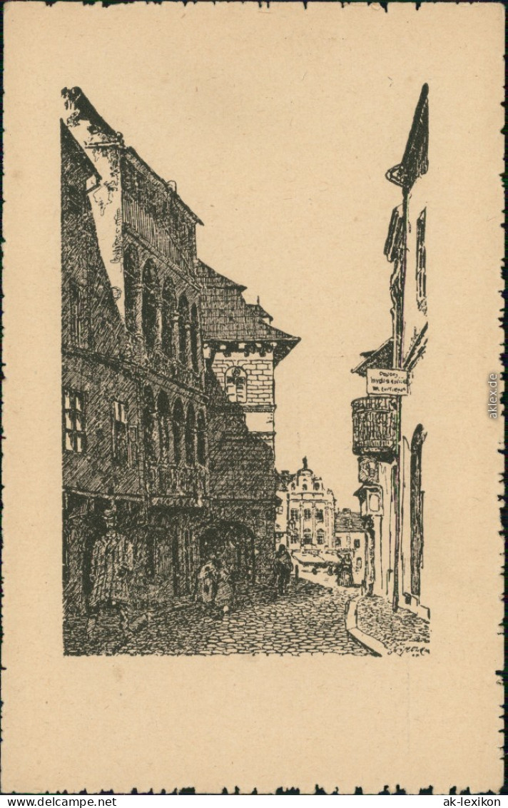 Postcard Chrudim Crudim Ulice Bretislavova 1934 - Czech Republic