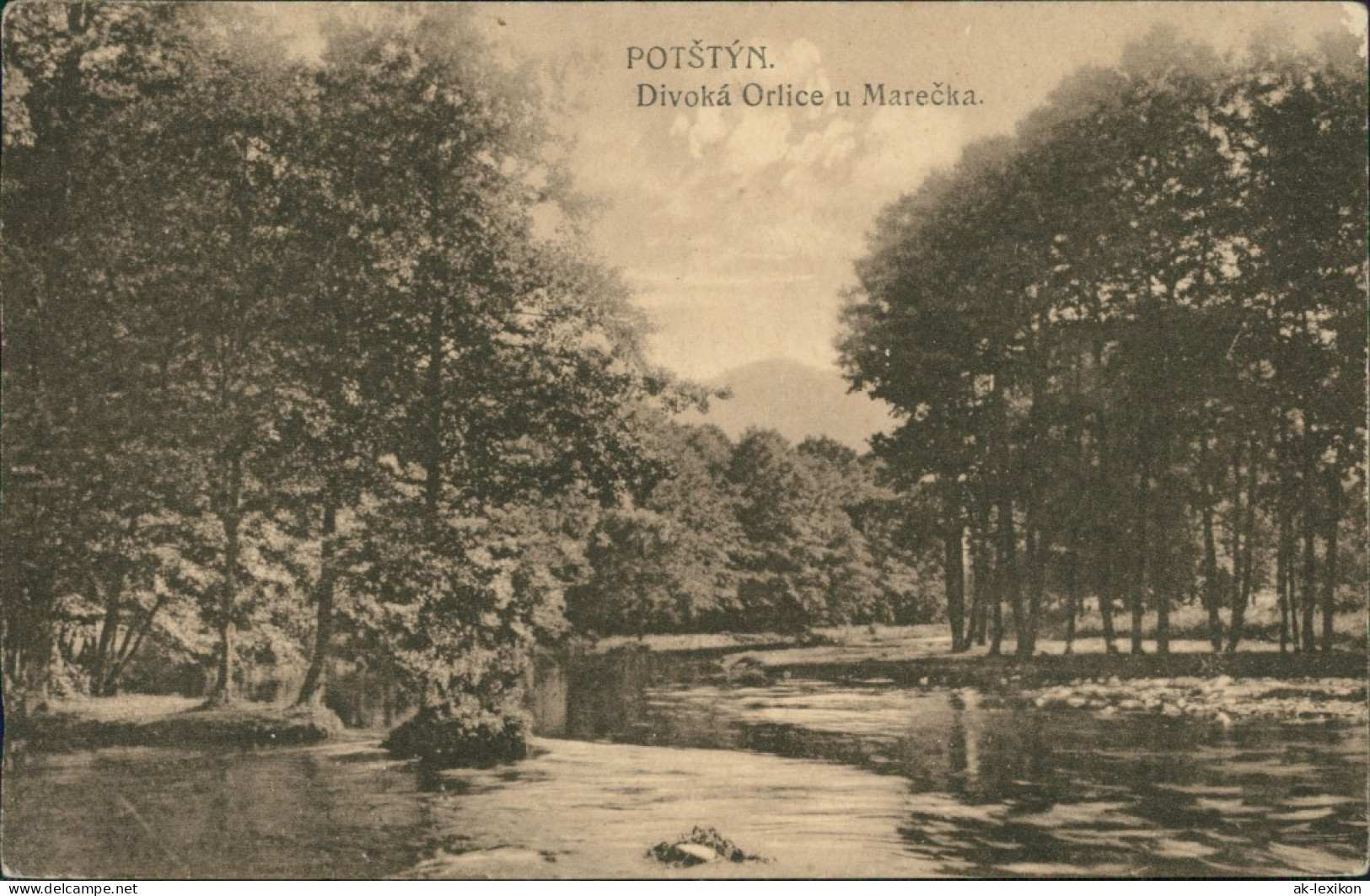 Postcard Pottenstein Potštejn Partie Am Fluss 1920 - Czech Republic