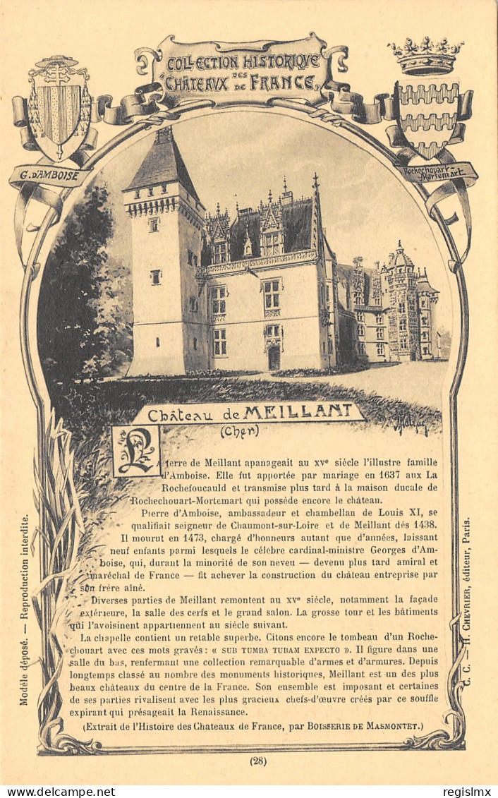 18-MEILLANT-LE CHÂTEAU-N°351-C/0321 - Meillant