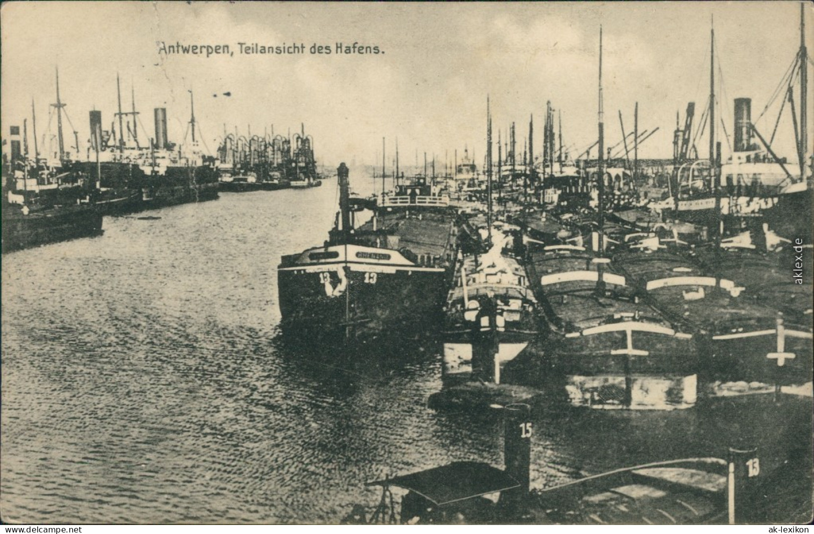 Ansichtskarte Antwerpen Anvers Teilansicht Des Hafens 1915 - Other & Unclassified