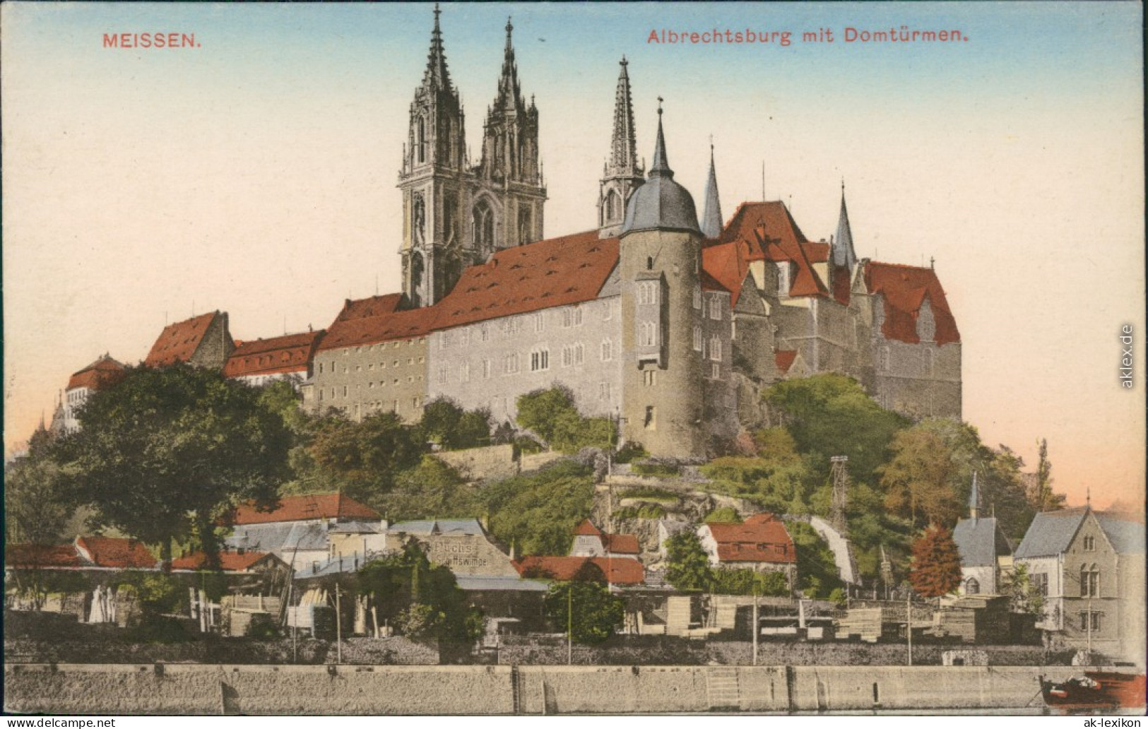 Ansichtskarte Meißen Schloss Albrechtsburg Mit Domtürmen 1919 - Meissen