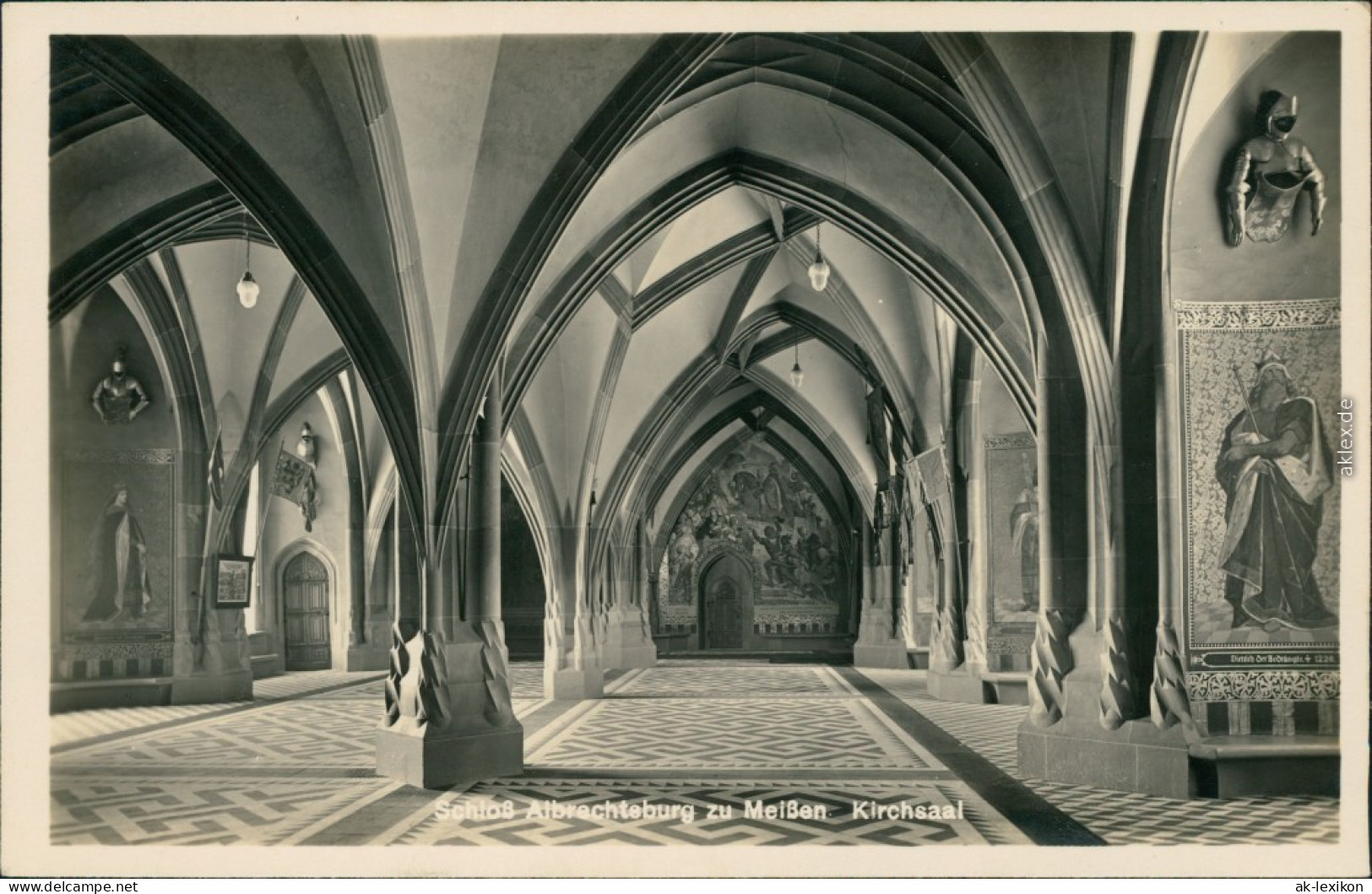 Ansichtskarte Meißen Schloss Albrechtsburg - Kirchsaal 1933 - Meissen
