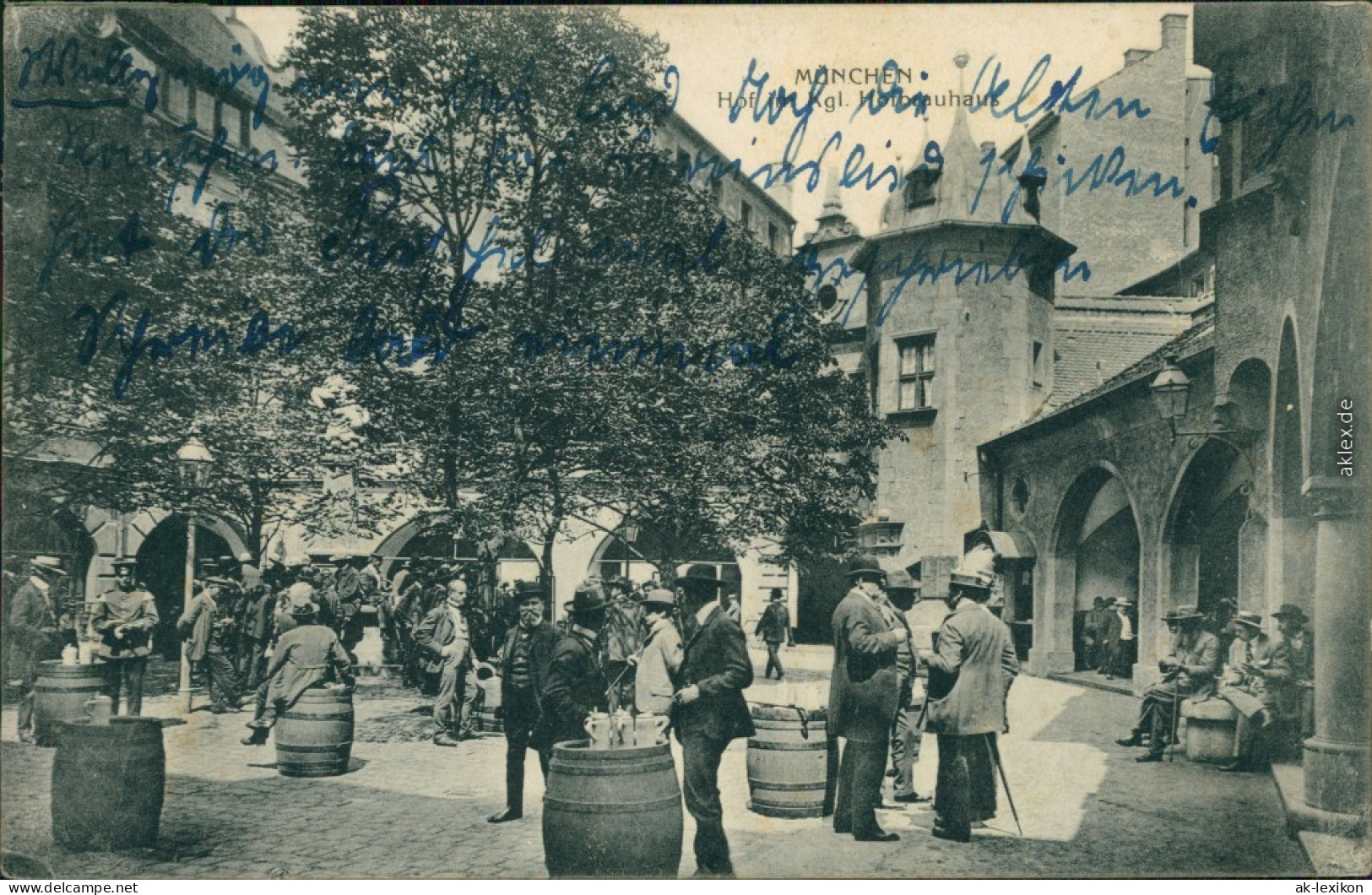 Ansichtskarte München Kgl. Hofbräuhaus - Innenhof 1911 - München