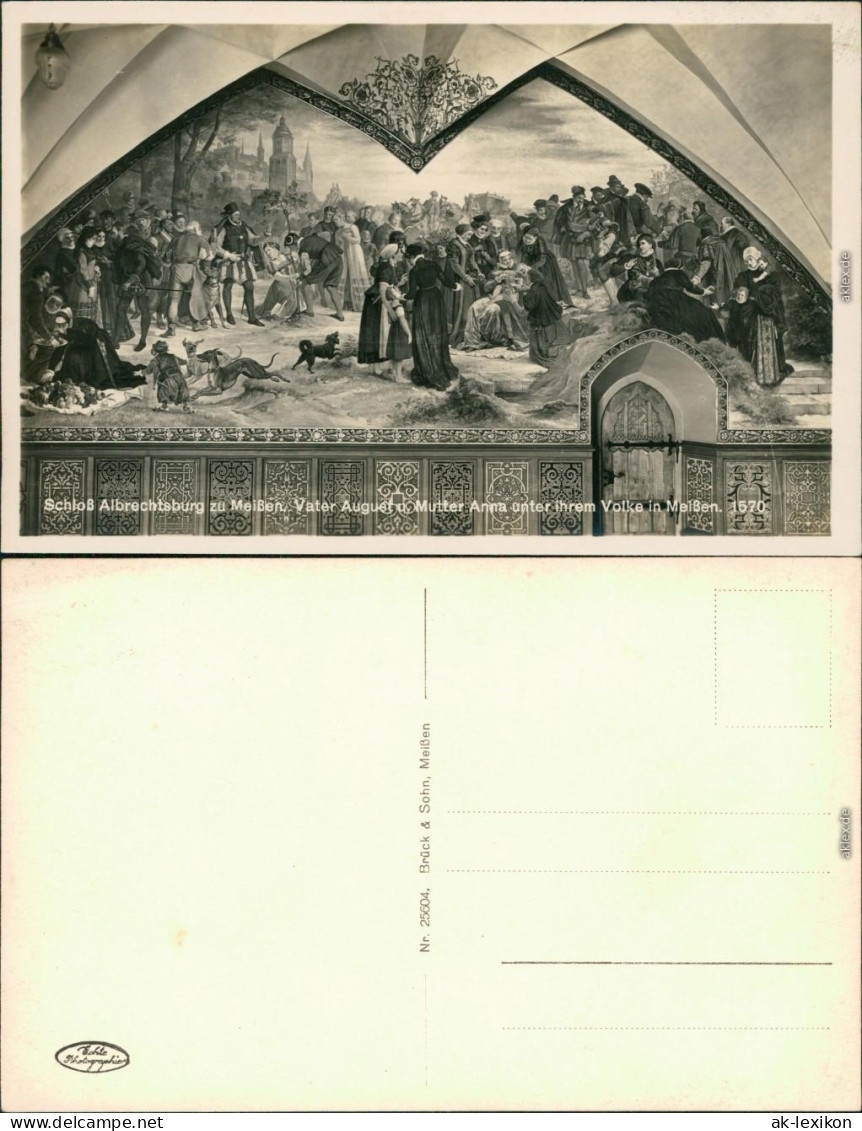 Meißen Schloss Albrechtsburg - Wandgemälde Vater August Und Mutter Anna 1933 - Meissen