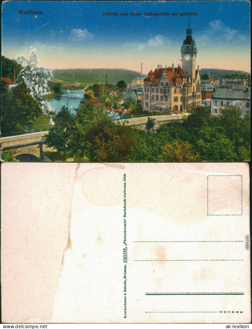 Ansichtskarte Waldheim (Sachsen) Rathaus 1919 - Waldheim