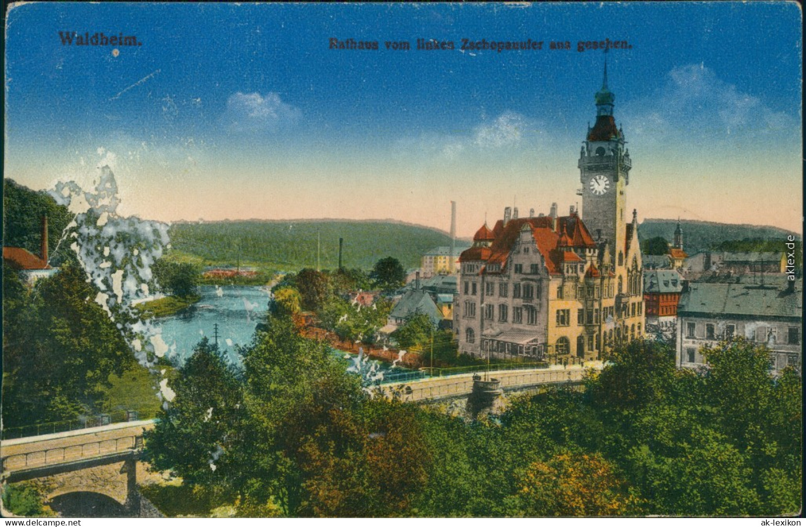 Ansichtskarte Waldheim (Sachsen) Rathaus 1919 - Waldheim