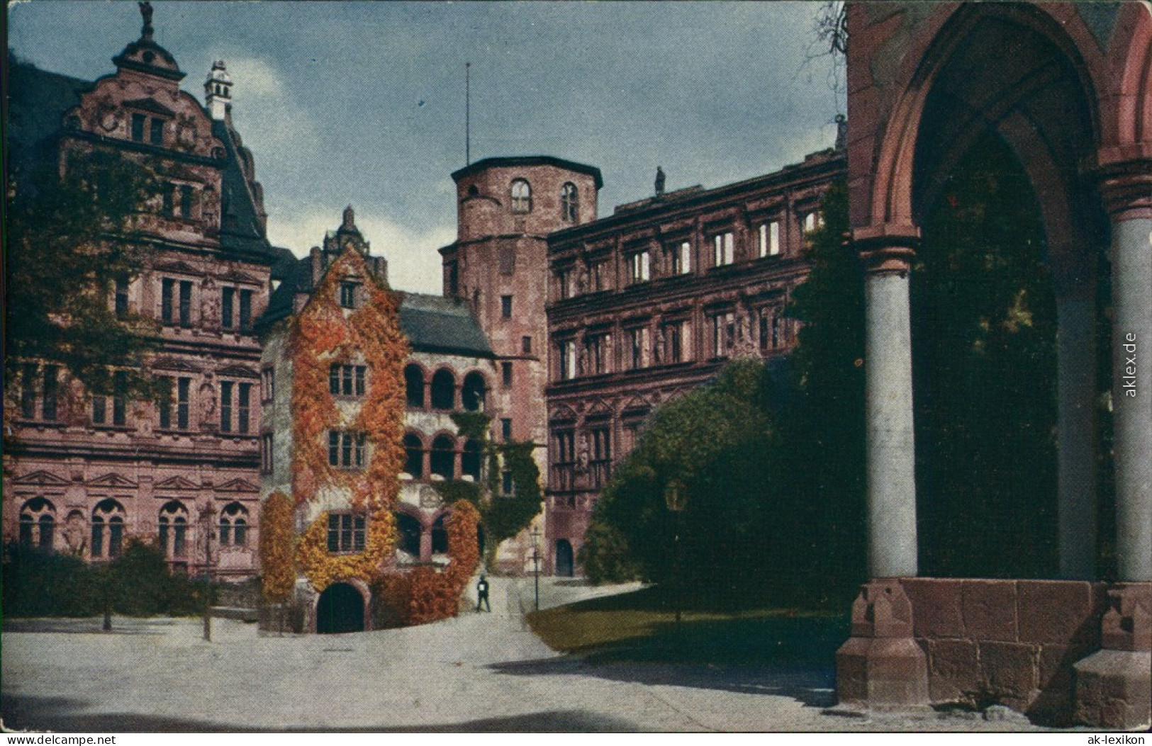 Ansichtskarte Heidelberg Heidelberger Schloss - Schlosshof 1917 - Heidelberg