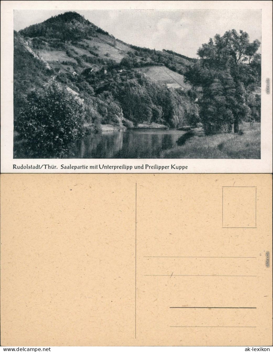 Rudolstadt Saalepartie Mit Unterpreilipp Und Preilipper Kuppe 1930 - Rudolstadt