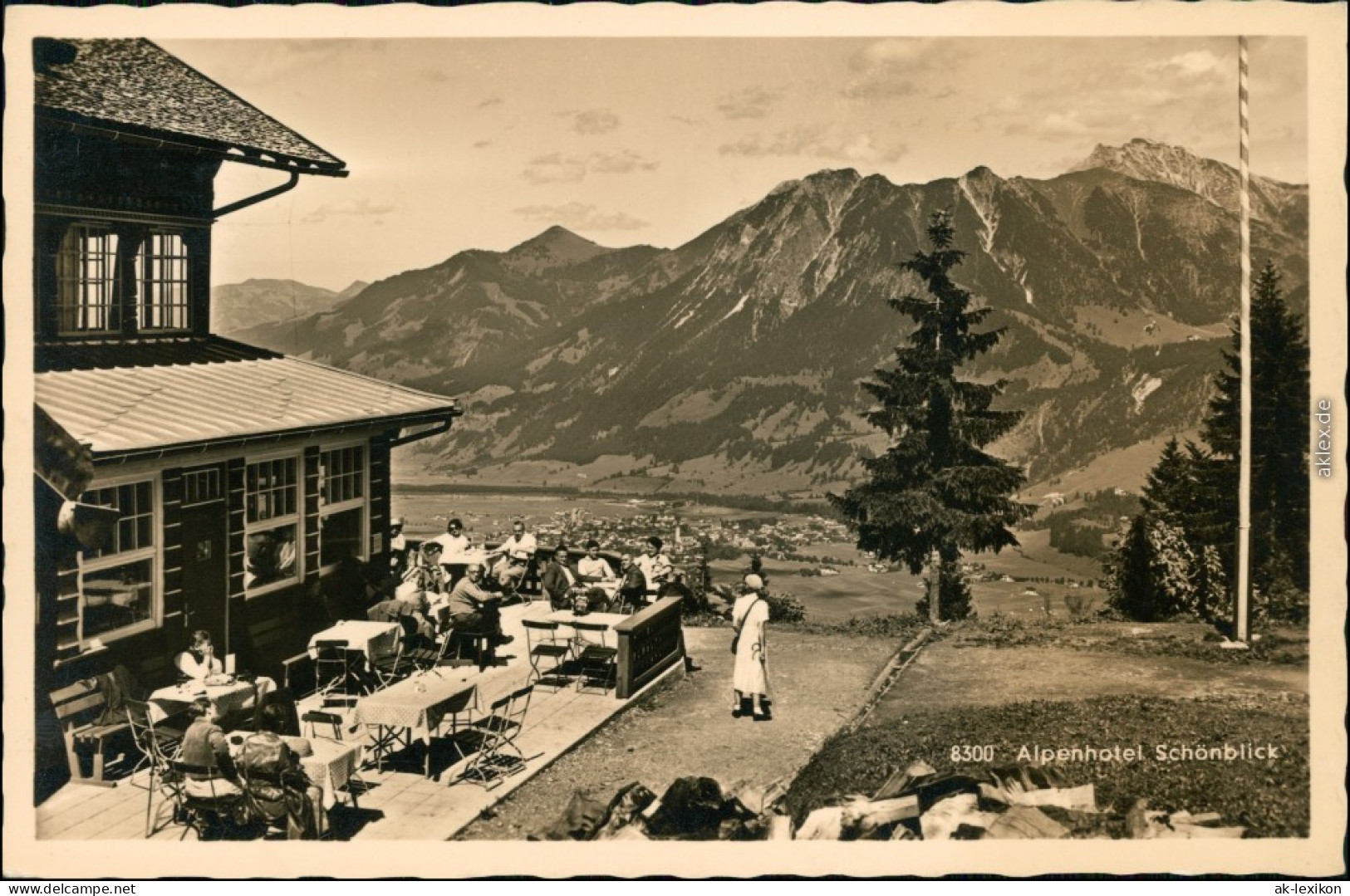 Ansichtskarte Oberstdorf (Allgäu) Partoe Am Alpenhotel Schönblick 1934  - Oberstdorf