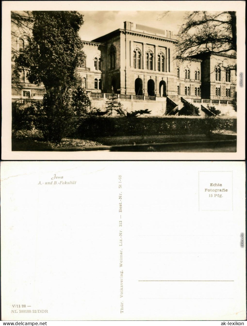 Ansichtskarte Jena A. Und B. Fakultät 1952 - Jena