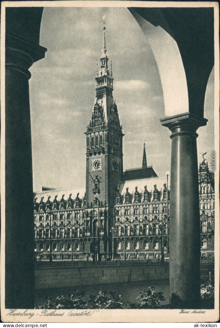 Ansichtskarte Hamburg Rathaus 1953 - Other & Unclassified