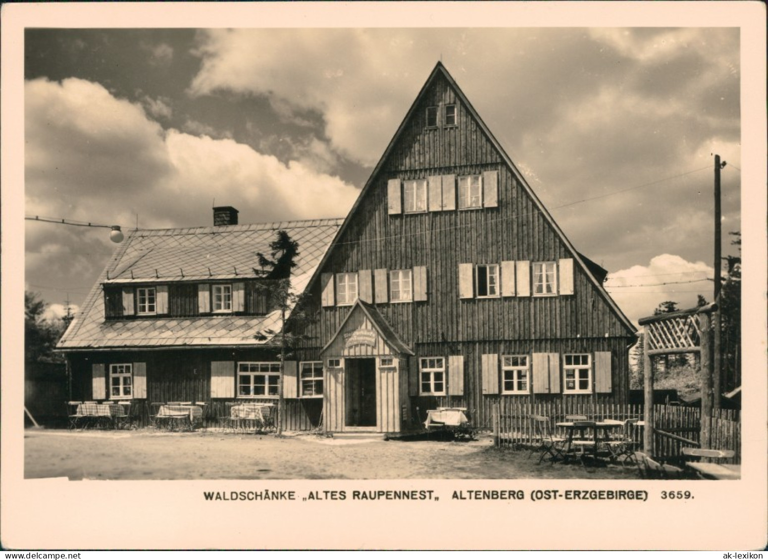 Ansichtskarte Altenberg (Erzgebirge) Waldschänke "Altes Raupennest" 1960 - Altenberg