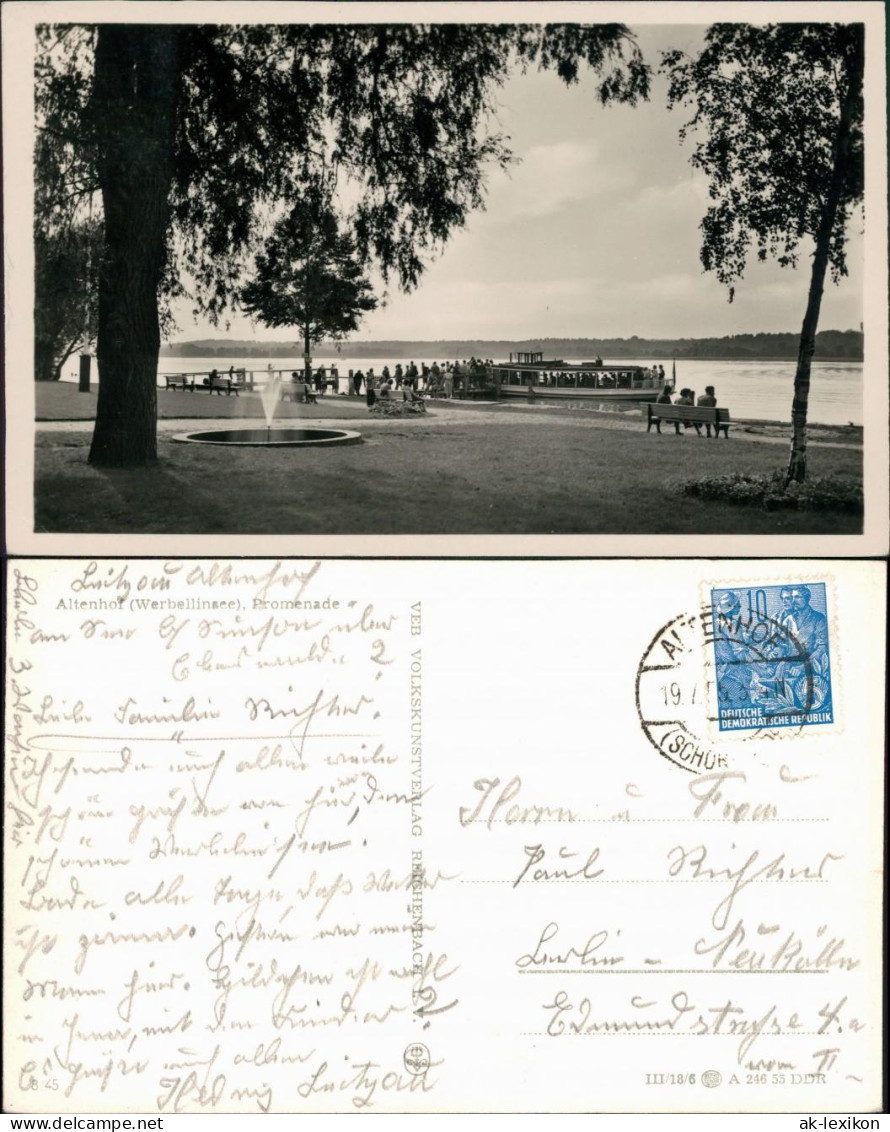 Altenhof-Werbellinsee-Schorfheide Promenade, Bootsanlegestelle 1955 - Other & Unclassified