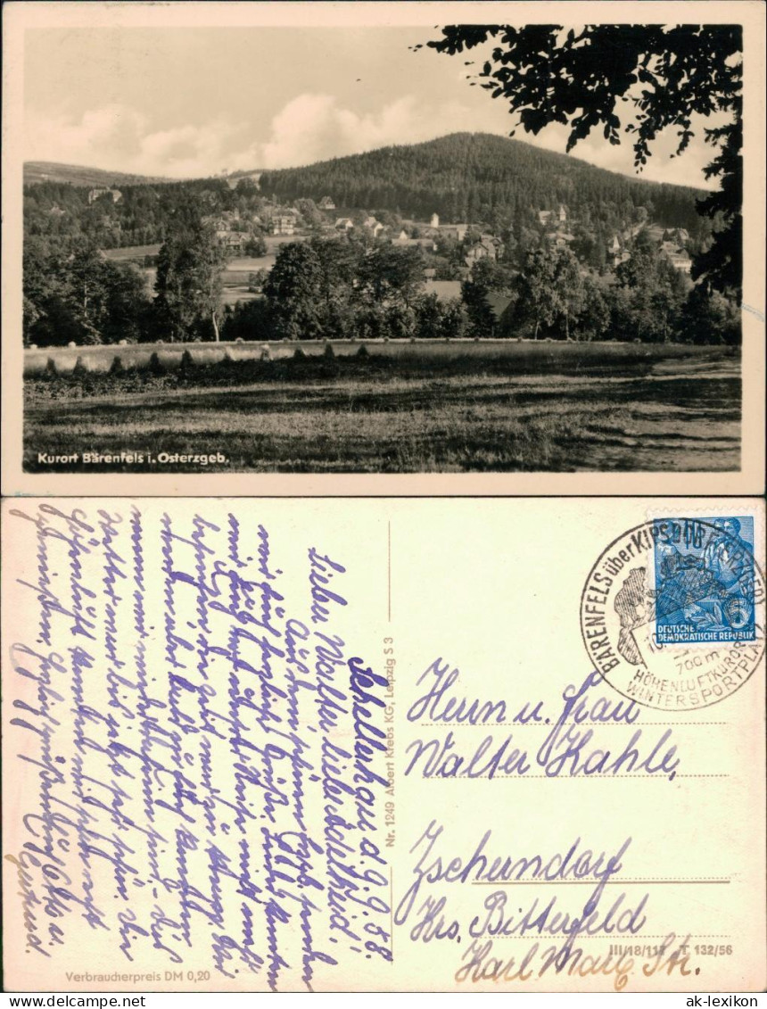 Bärenfels (Erzgebirge)-Altenberg (Erzgebirge) Blick Auf Den Ort 1956 - Altenberg