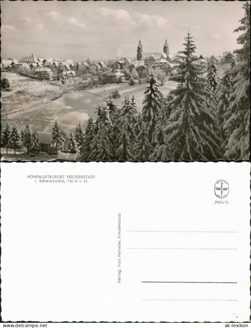 Ansichtskarte Freudenstadt Blick Auf Den Ort Im Winter 1960 - Freudenstadt