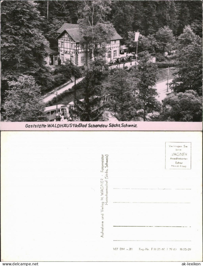 Ansichtskarte Bad Schandau Gaststätte Waldhäus'l 1963 - Bad Schandau