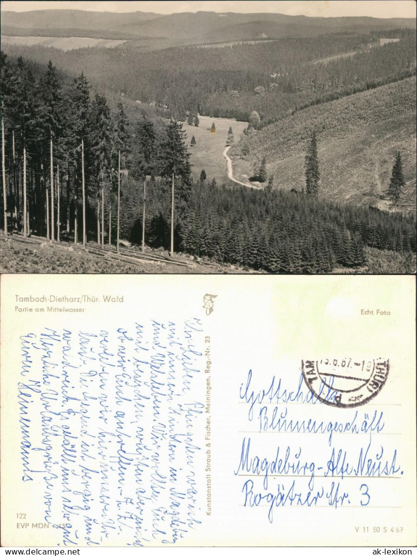 Ansichtskarte Tambach-Dietharz Partie Am Mittelwasser 1967 - Tambach-Dietharz
