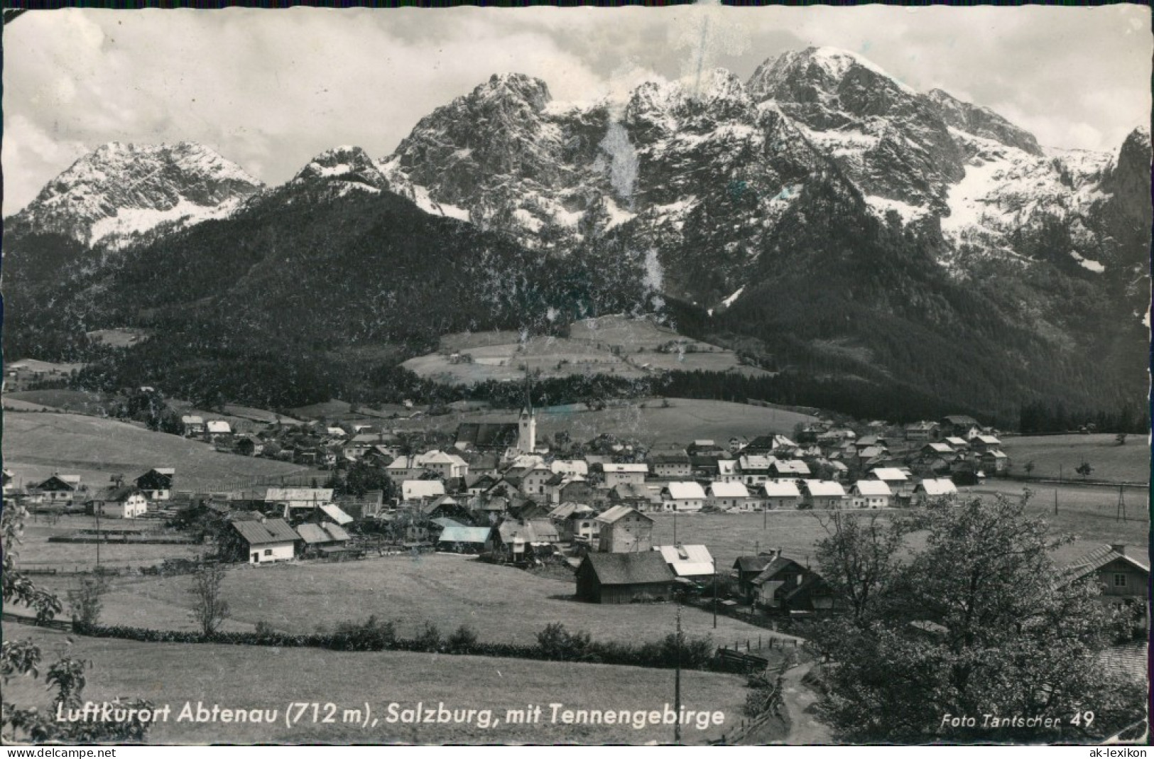 Ansichtskarte Abtenau Blick Auf Den Ort Mit Tennengebirge 1962 - Other & Unclassified