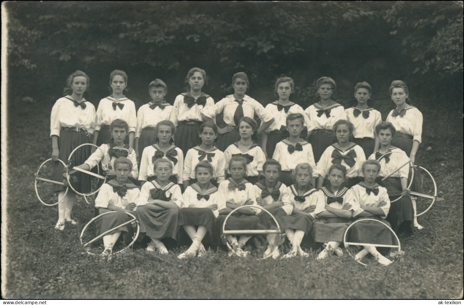  Mädchen Gruppenfoto Uniformen - Tschechien Turner 1932 Privatfoto  - Sonstige & Ohne Zuordnung