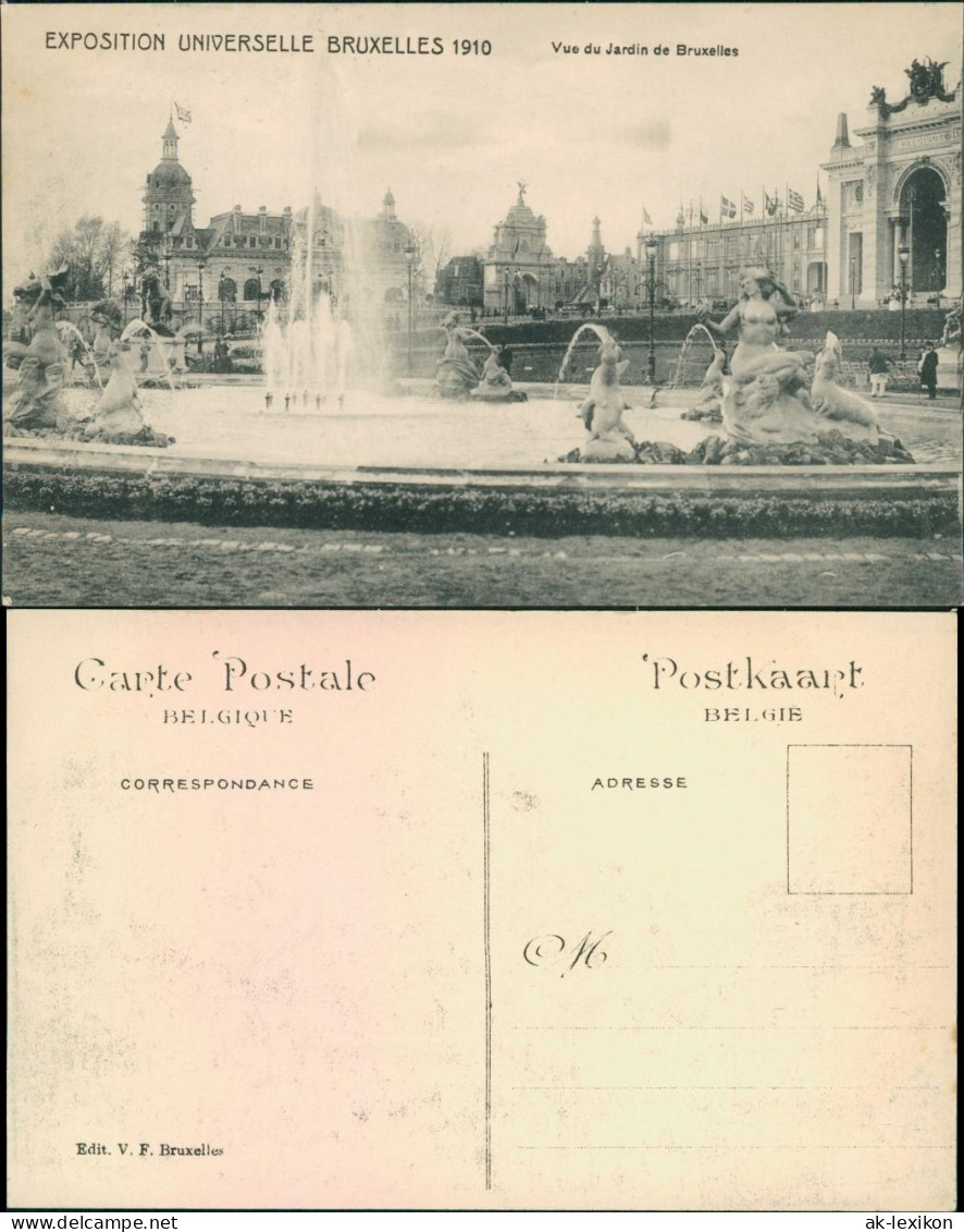 Postkaart Brüssel Bruxelles Vue Du Jardin De Bruxelles 1910  - Autres & Non Classés