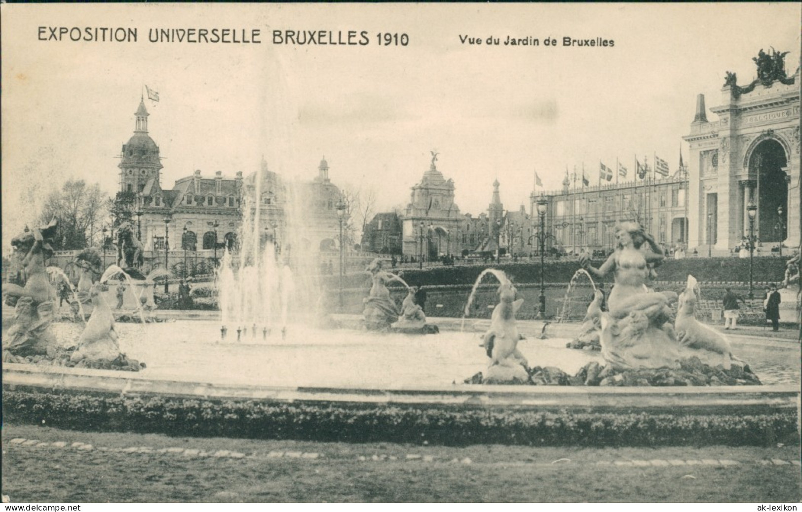 Postkaart Brüssel Bruxelles Vue Du Jardin De Bruxelles 1910  - Autres & Non Classés