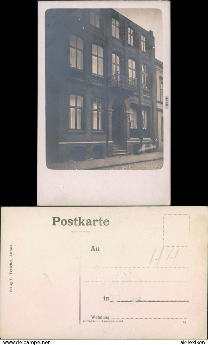 Ansichtskarte Altona-Hamburg Hausfassade Mit Balkon 1918 - Altona