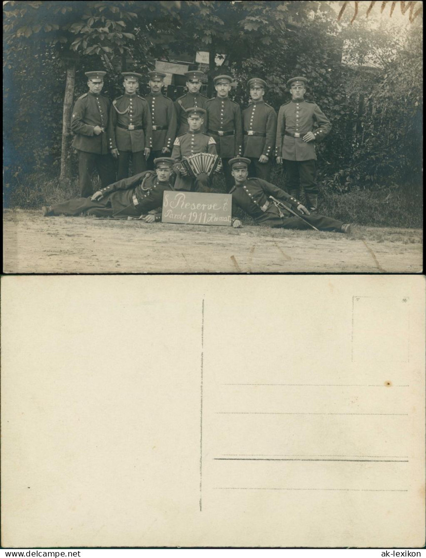 Ansichtskarte  Gruppenfoto: Reserve Parole Heimat 1911 Privatfoto  - Otros & Sin Clasificación