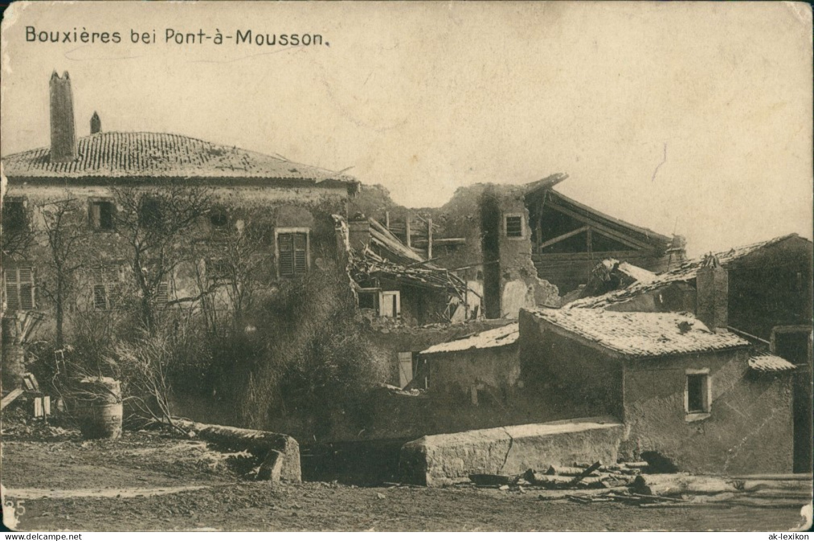 Bouxières-sous-Froidmont Zerstörte Häuser, Bouxières Pont-à-Mousson 1.WK 1916 - Other & Unclassified