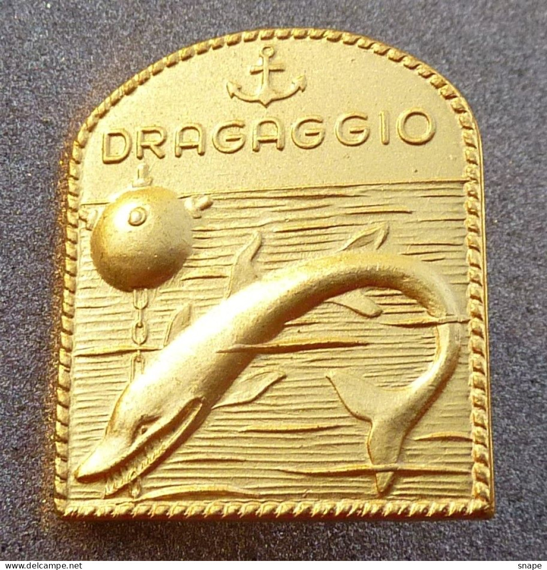 DISTINTIVO Smaltato A Spilla DRAGAGGIO - Variante - MARINA MILITARE - USATO Vintage (286) - Marinera