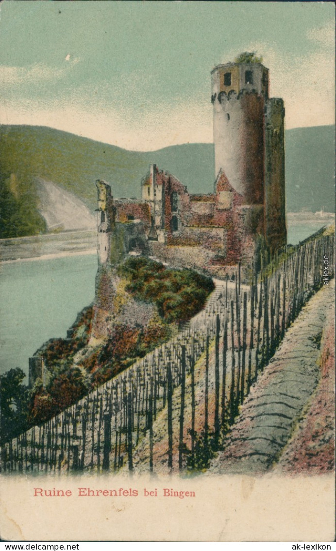 Ansichtskarte Rüdesheim (Rhein) Burg/ Ruine Ehrenfels 1912 - Rüdesheim A. Rh.