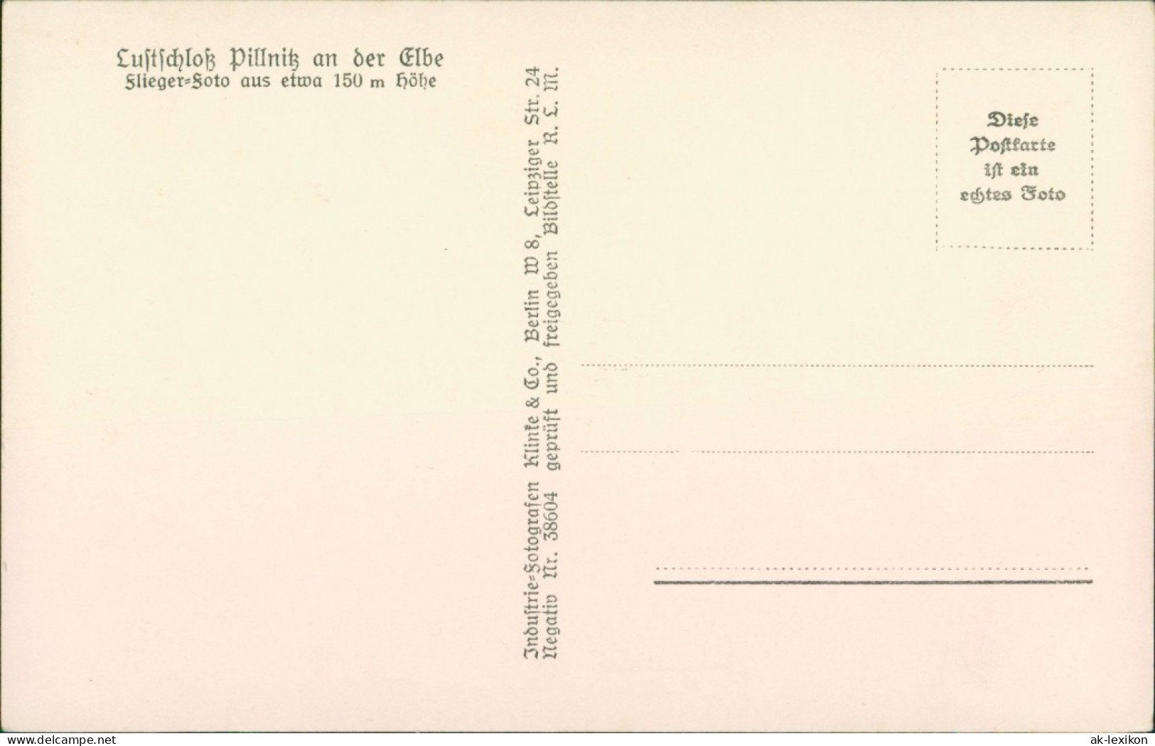 Ansichtskarte Pillnitz Luftbild Mit Hinterland 1932  - Pillnitz