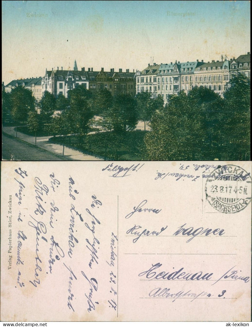 Ansichtskarte Zwickau Partie Am Römerplatz 1917  - Zwickau