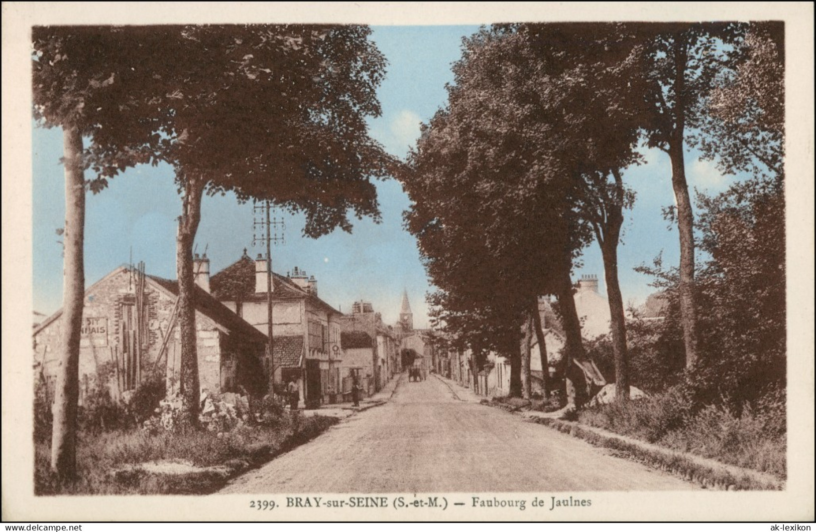 CPA Bray-sur-Seine Straßenpartie Faubourg De Jaulnes 1923  - Other & Unclassified