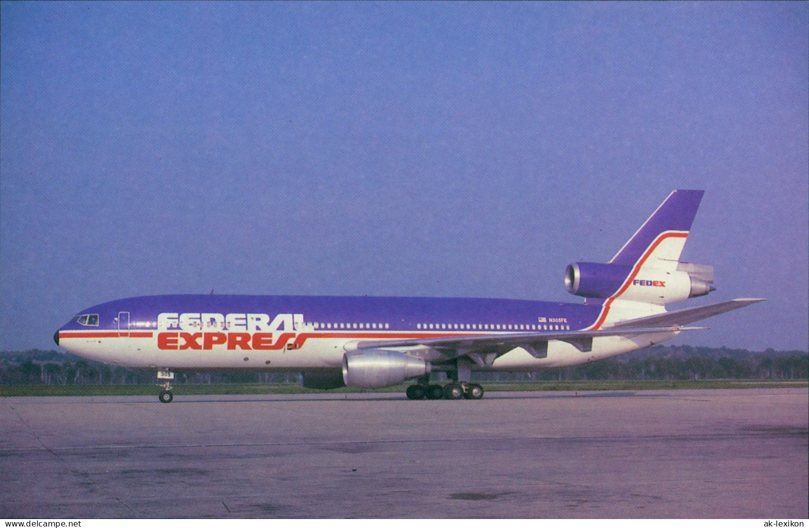 Ansichtskarte  Federal Express Douglas DC-10-30 N305FE Flugzeug 1990 - 1946-....: Ere Moderne