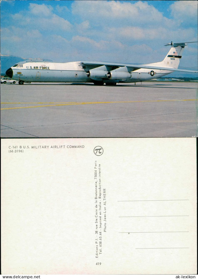 Ansichtskarte  US Air Force C-141 B U.S. MILITARY AIRLIFT COMMAND 1980 - Materiaal