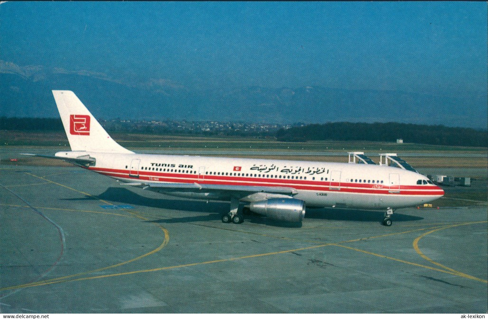 Ansichtskarte  Tunis Air Airbus Industrie A300B4-203 TS-IMA Flugzeug 1990 - 1946-....: Ere Moderne