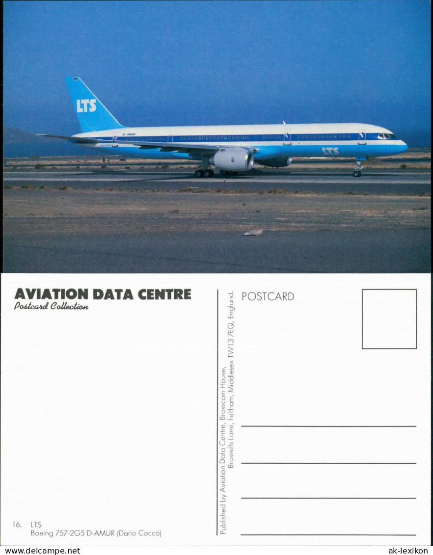 Ansichtskarte  ITS Boeing 757-2G5 D-AMUR Flugzeug 1990 - 1946-....: Modern Era