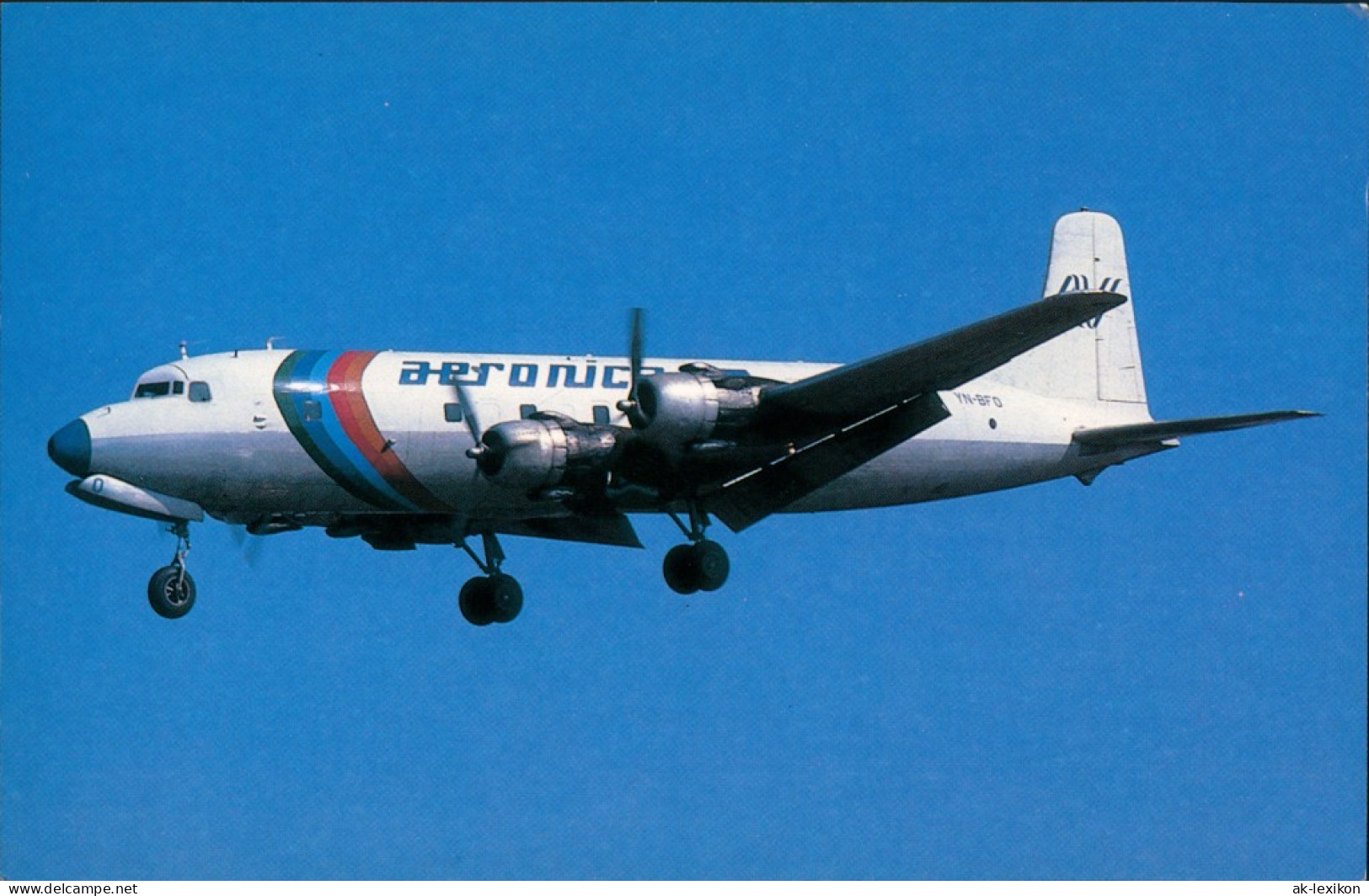 Ansichtskarte  Aeronica Douglas DC-6B YN-BFO 1990 - 1946-....: Modern Era