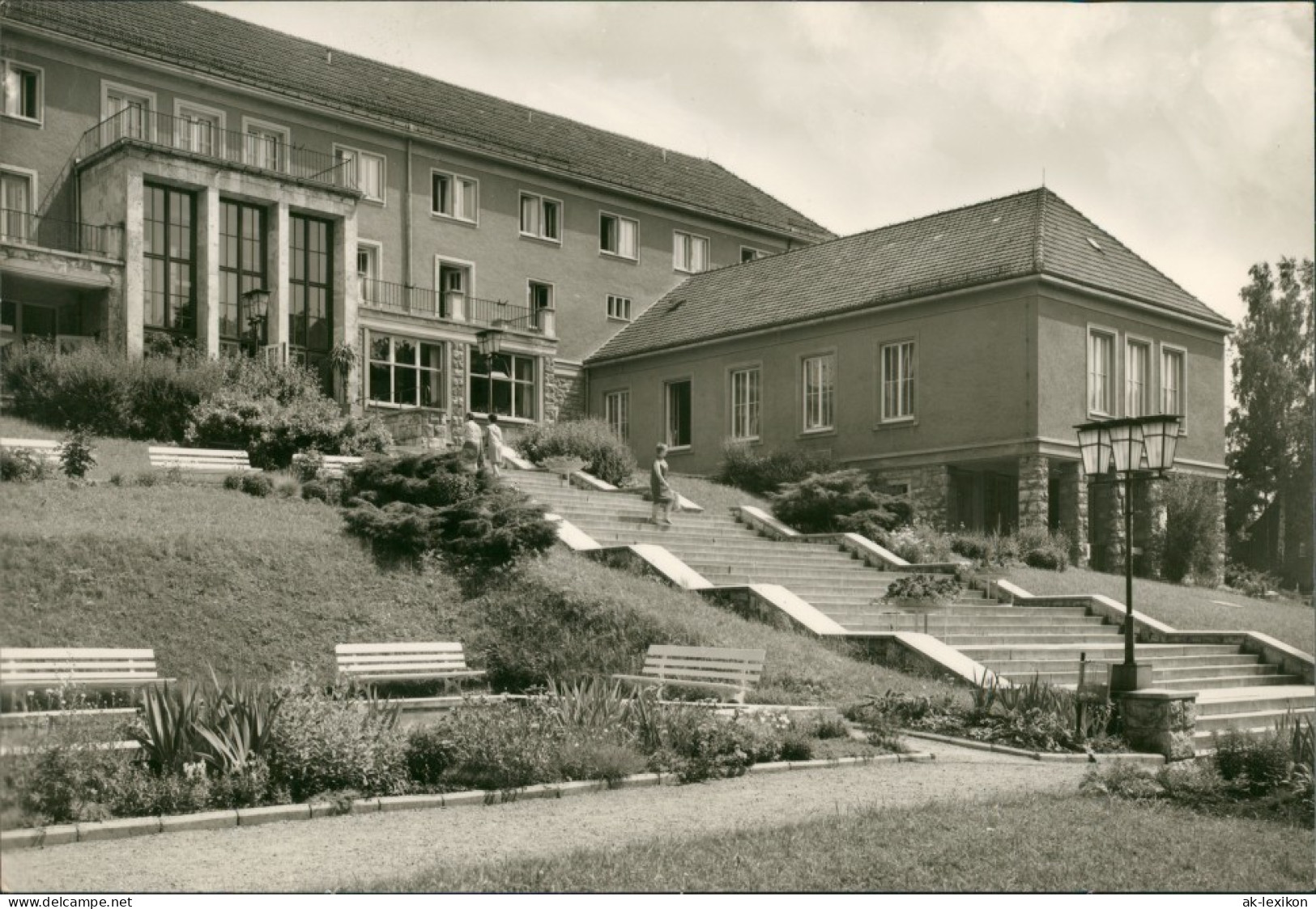 Ansichtskarte Bad Berka Klinisches Sanatorium, Eingangstreppe 1977 - Bad Berka