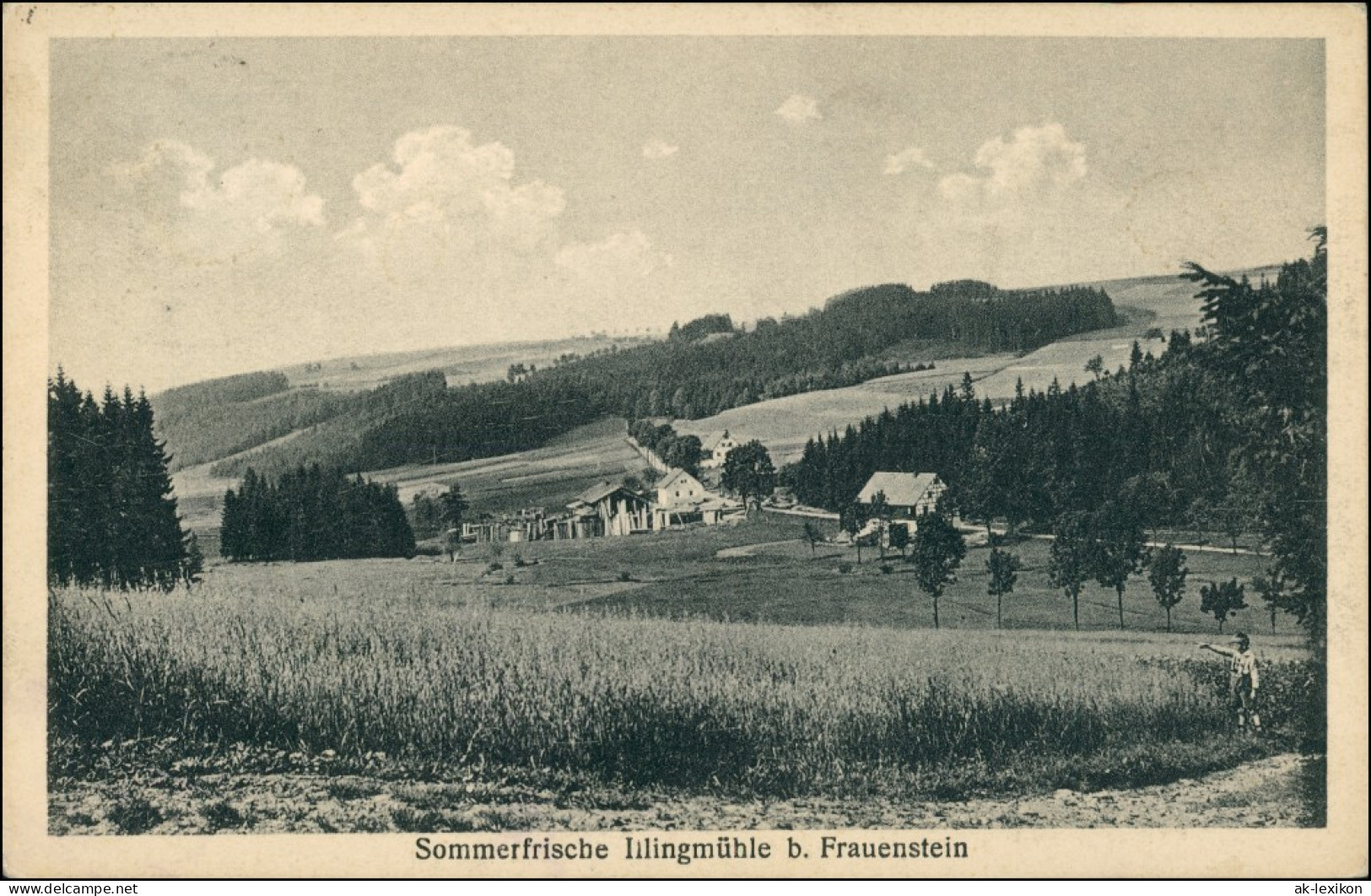 Ansichtskarte Frauenstein (Erzgebirge) Jllingmühle 1928 - Frauenstein (Erzgeb.)