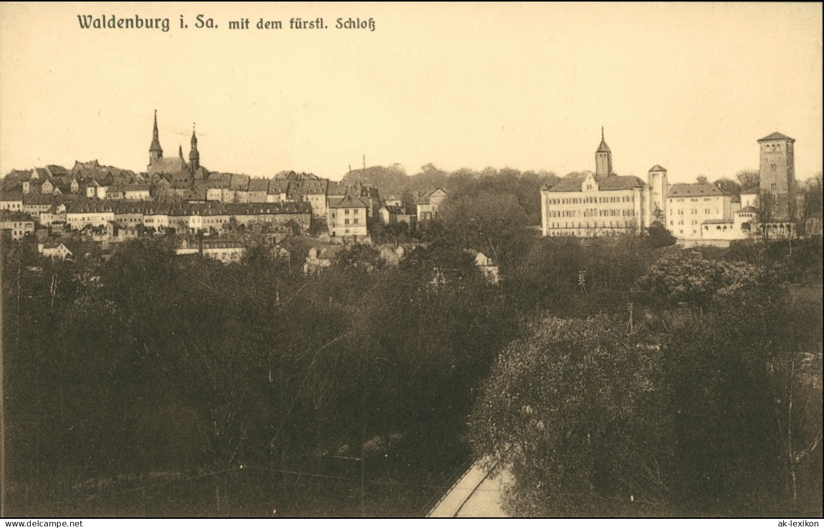 Ansichtskarte Waldenburg (Sachsen) Blick Auf Die Stadt 1912 - Waldenburg (Sachsen)