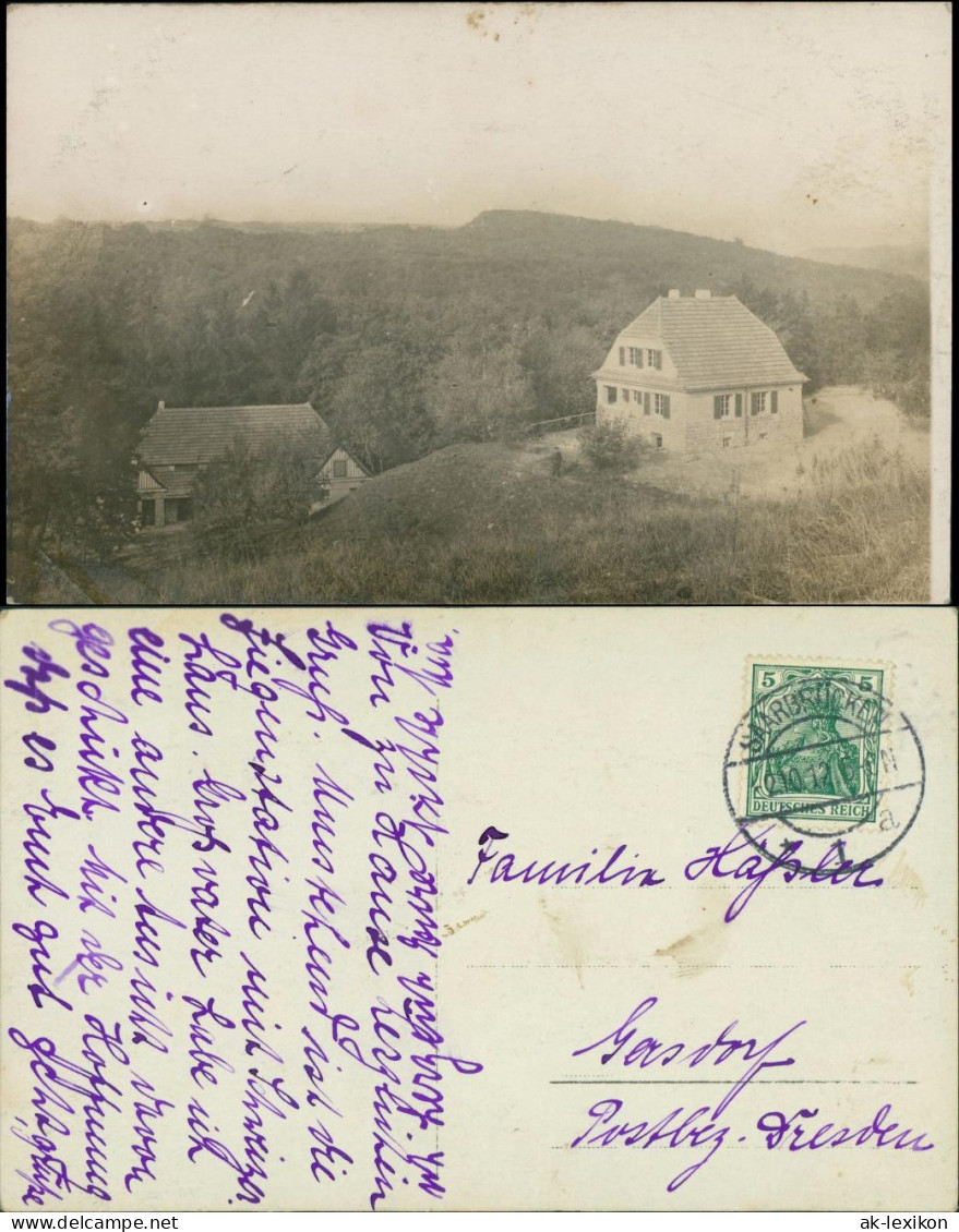 Foto Saarbrücken Partie Am Haus 1912 Privatfoto - Saarbrücken