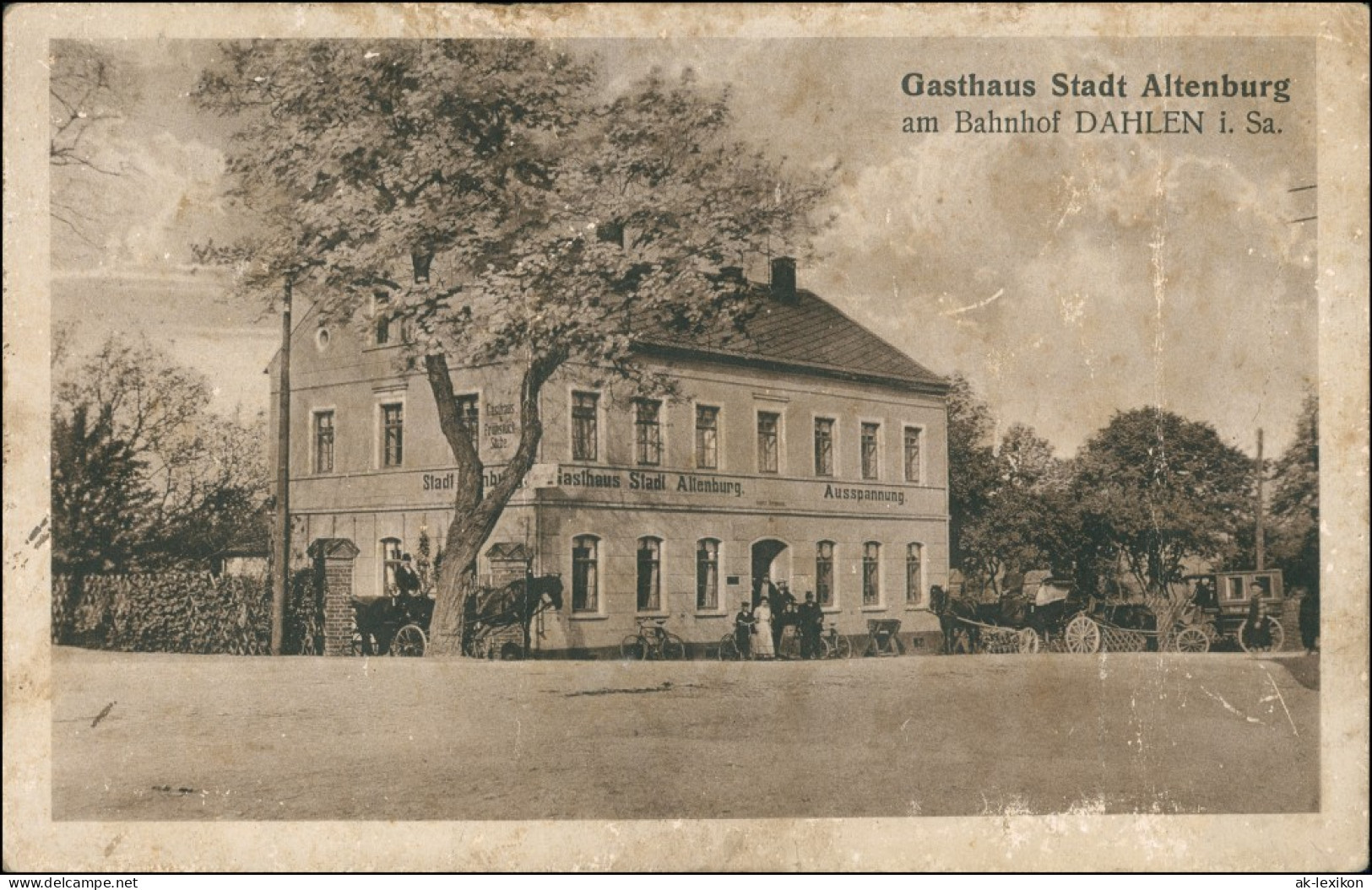 Ansichtskarte Altenburg Gasthaus Stadt Altenburg Am Bahnhof 1915 - Altenburg