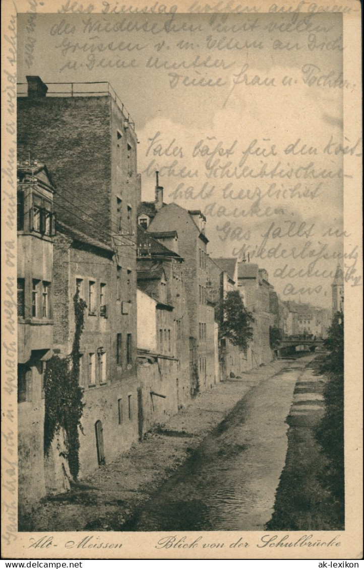 Ansichtskarte Meißen Blick Von Der Schulbrücke 1919 - Meissen