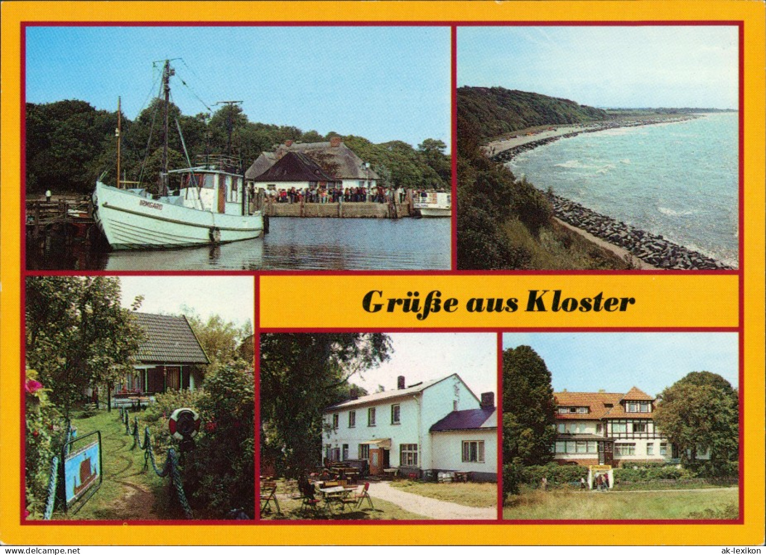 Kloster-Hiddensee  Kapitänshaus,  Enddorn, HO-Gaststätte Dornbusch 1988/1989 - Hiddensee
