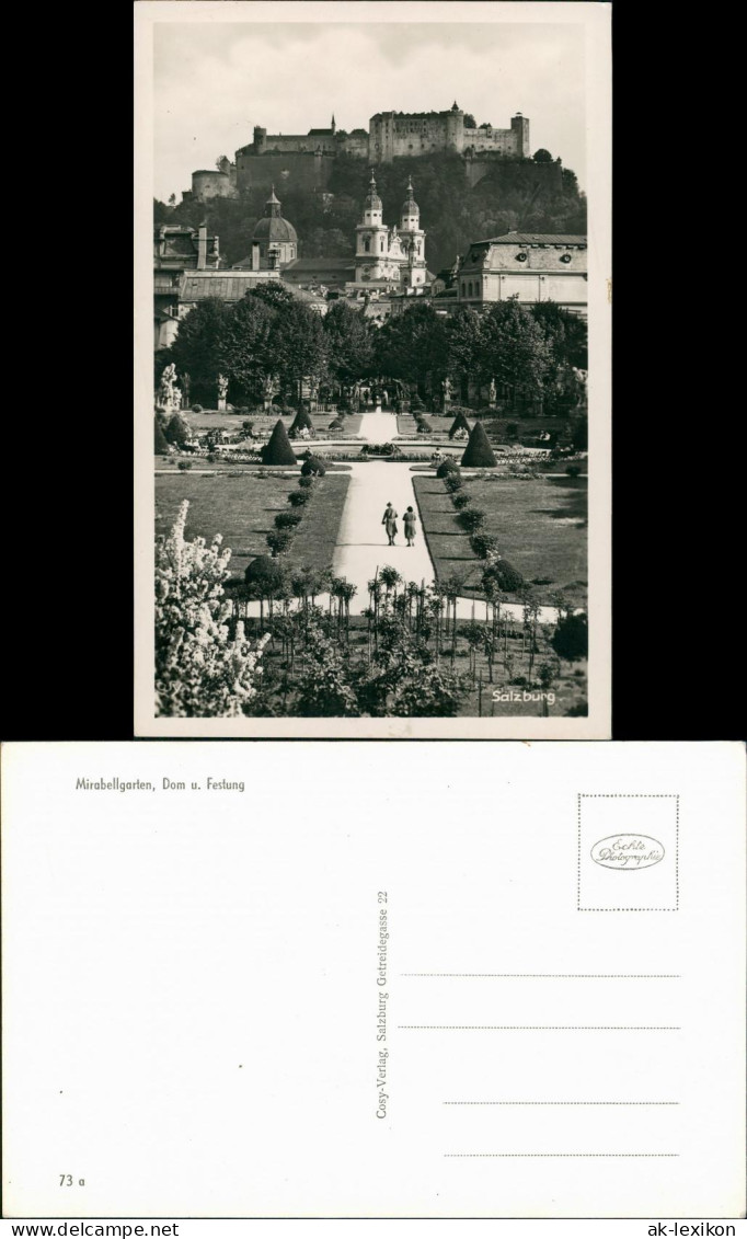 Ansichtskarte Salzburg Mirabellengarten - Festung 1930 - Sonstige & Ohne Zuordnung