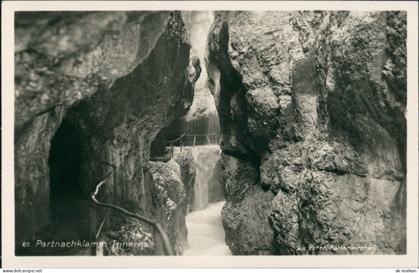 Garmisch-Partenkirchen Partnachklamm  Felsen, Wasserfall, Waterfall 1940 - Garmisch-Partenkirchen