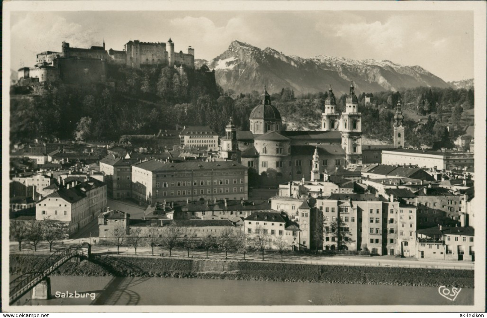 Salzburg Panorama-Ansicht Altstadt Vom Kapuzinerberg Basteiweg Aus 1934 - Andere & Zonder Classificatie