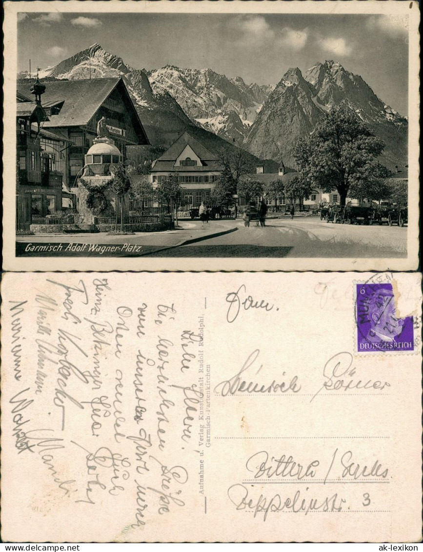 Garmisch-Garmisch-Partenkirchen Häuser, Pferde Fuhrwerk Am  1940 - Garmisch-Partenkirchen